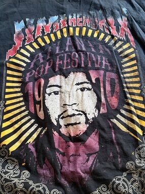 Valleau Apparel Black, Purple & Yellow Jimi-Inspired Portrait Print